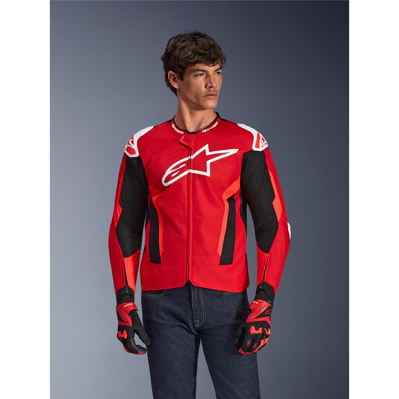 Moto jakna Alpinestars T-GP Air rdeča-fluo rdeča-bela-črna