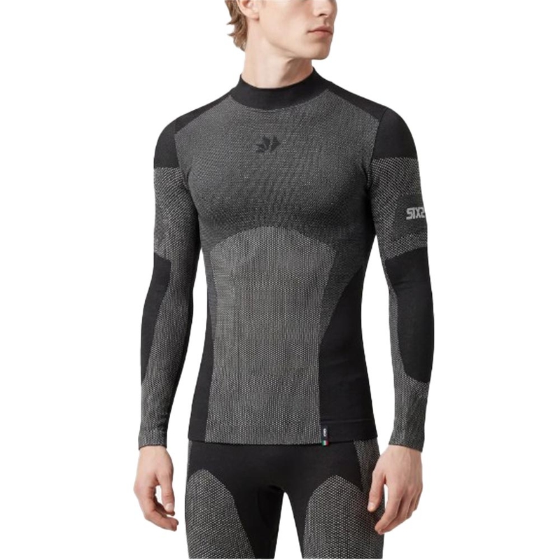 Funkcionalna majica z dolgimi rokavi SIXS BT TS3L V2 črna karbonska