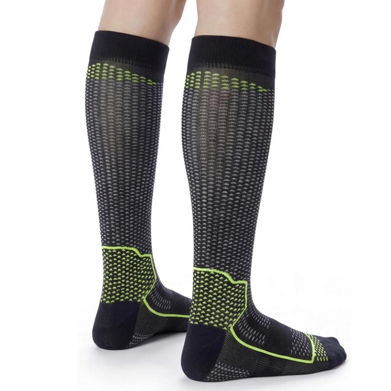 Funkcionalne dokolenke SIXS LONG V3 črne karbonsko-rumene