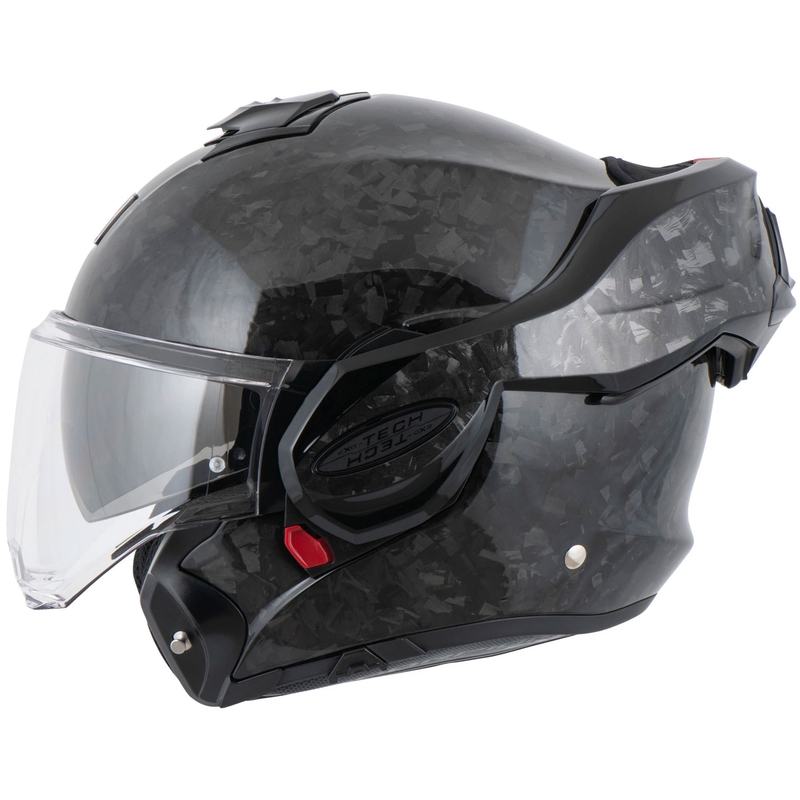 Scorpion EXO-TECH EVO ONYX CARBON Solid preklopna motoristična čelada črne barve