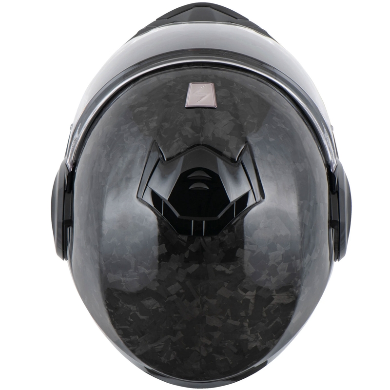 Scorpion EXO-TECH EVO ONYX CARBON Solid preklopna motoristična čelada črne barve
