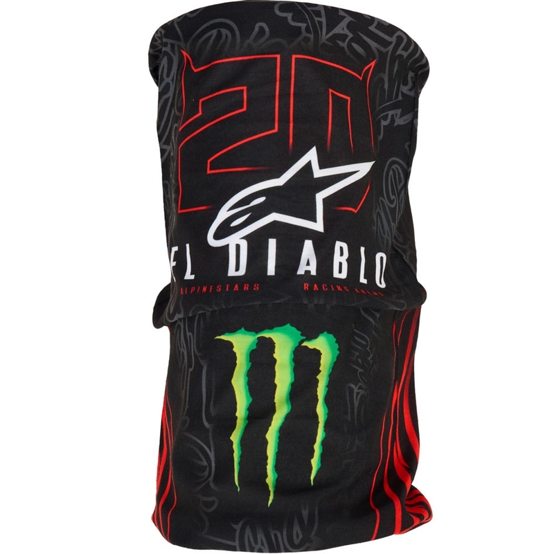 Alpinestars FQ20 Monster Collection Ovratnik Črno-Fluo Rdeče-Modro-Zelene