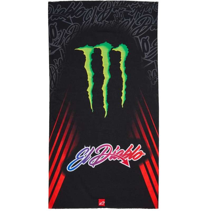Alpinestars FQ20 Monster Collection Ovratnik Črno-Fluo Rdeče-Modro-Zelene