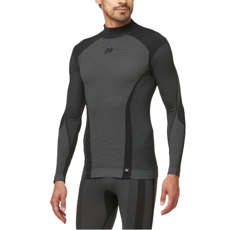 Funkcionalna majica z dolgimi rokavi SIXS TS3 V2 črna karbonska