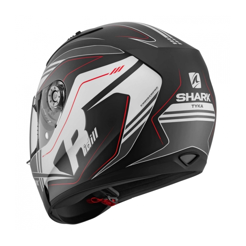 Integralna čelada SHARK RIDILL Tika Mat črno-sivo-bela