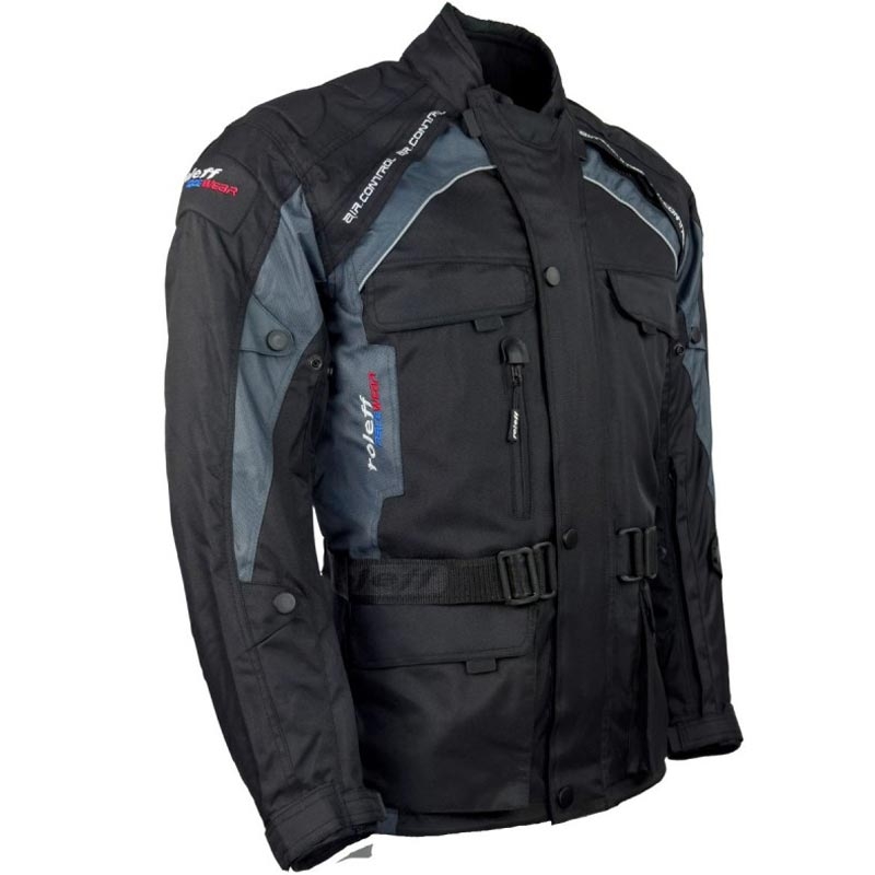 Roleff Liverpool motoristična jakna črno-siva