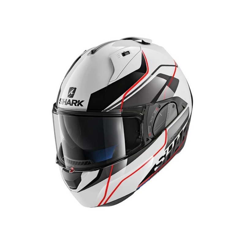 Nagibna čelada SHARK EVO-ONE 2 Krono bela-črna-rdeča