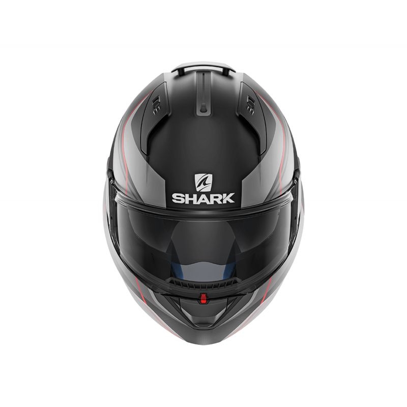 Zložljiva čelada SHARK EVO-ONE 2 Krono Mat black-grey-red razprodaja