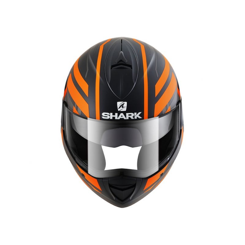 SHARK EVOLINE 3 Corvus Mat črno-sivo-oranžna prevračalna čelada