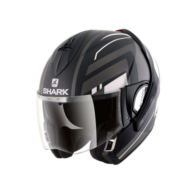Zložljiva čelada SHARK EVOLINE 3 Corvus Mat Black-Grey-White razprodaja