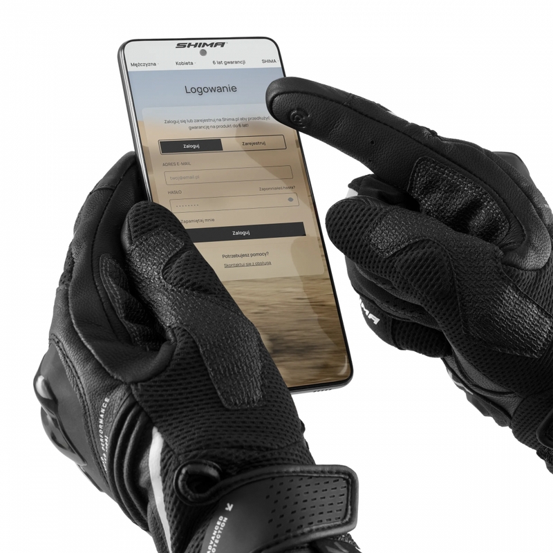 Moto rokavice Shima Spark 3.0 črno-bele