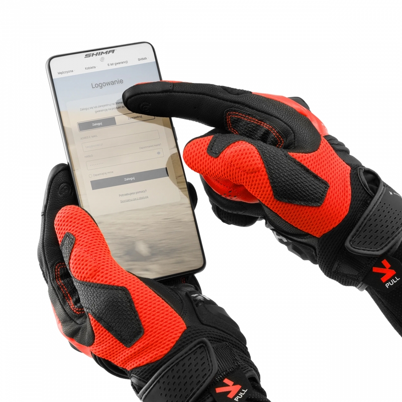 Moto rokavice Shima Spark 3.0 fluo rdeče