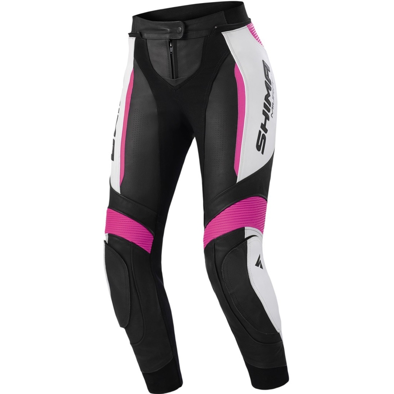 Ženske motoristične hlače Shima Miura 2.0 črno-fluo roza