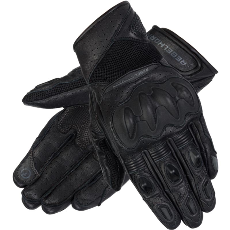Rebelhorn Flux II Ženske motoristične rokavice Black