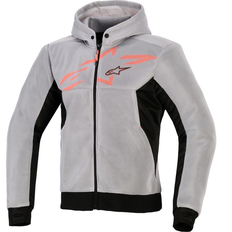 Moto jopa Alpinestars Chrome Superairflow črno-svetlo sivo-fluo rdeča