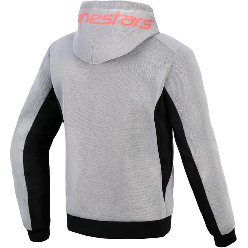 Moto jopa Alpinestars Chrome Superairflow črno-svetlo sivo-fluo rdeča
