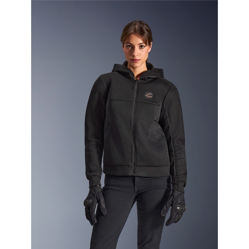 Ženska motoristična jakna Alpinestars Stella Chrome Superairflow črno-bakrena