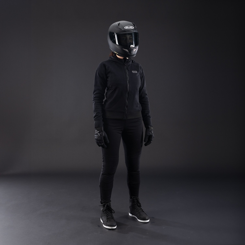 Ženska motoristična jakna Oxford Armourlite AA Contour črne barve