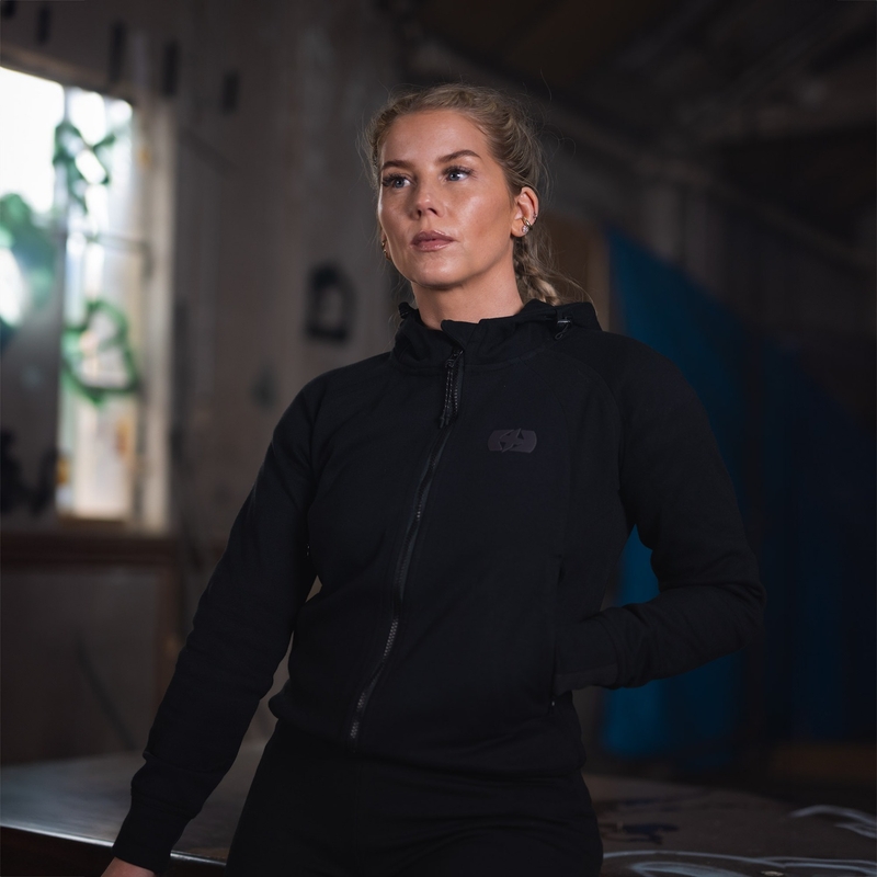 Ženska motoristična jakna Oxford Armourlite AA Contour črne barve