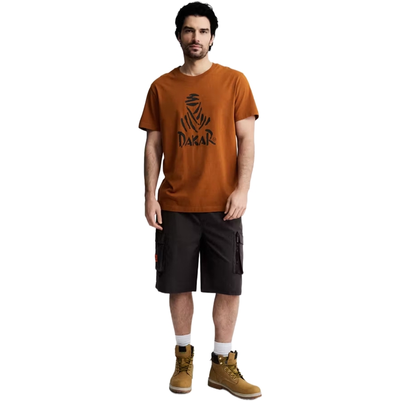 Rjava majica z logotipom Dakar 263