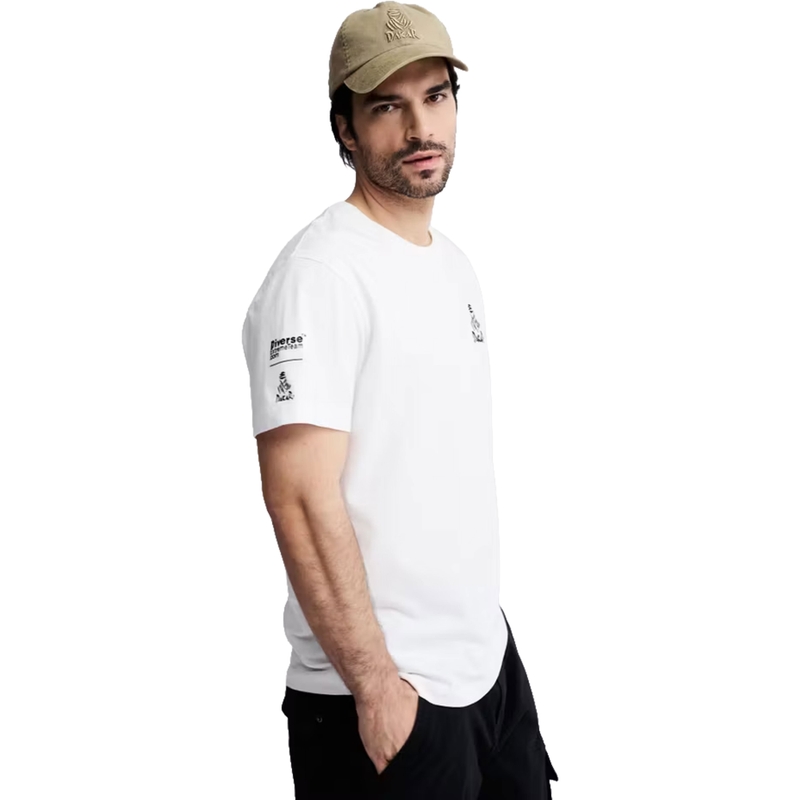 Majica z logotipom Dakar SMW263 bela