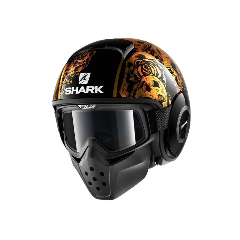 Odprta čelada SHARK DRAK Sanctus črno-oranžna