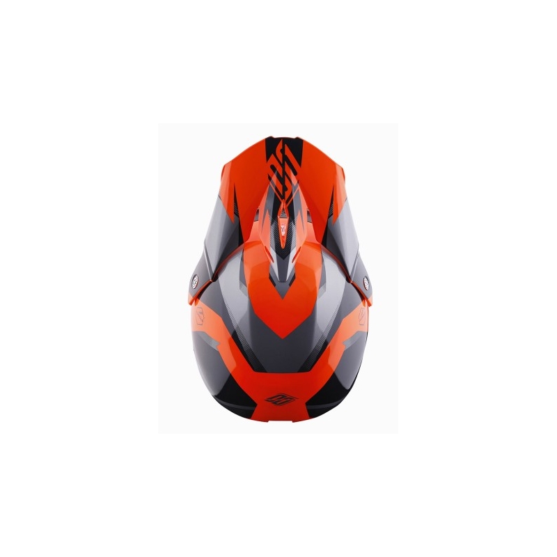 Motokros čelada Shot Ultimate black-fluo oranžna