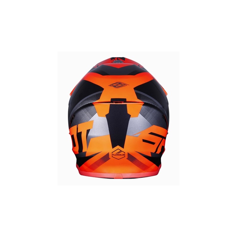 Motokros čelada Shot Ultimate black-fluo oranžna