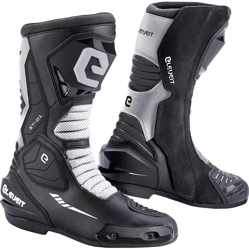 Moto škornji Eleveit ST-01 črno-beli