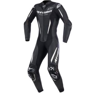 Ženski enodelni usnjen motoristični kombinezon Alpinestars Stella GP-R7, črne barve