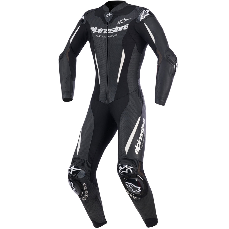 Ženski enodelni usnjen motoristični kombinezon Alpinestars Stella GP-R7, črne barve