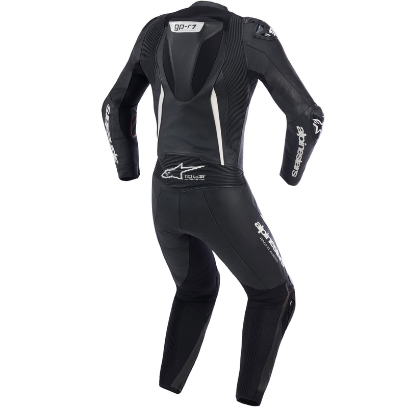 Ženski enodelni usnjen motoristični kombinezon Alpinestars Stella GP-R7, črne barve