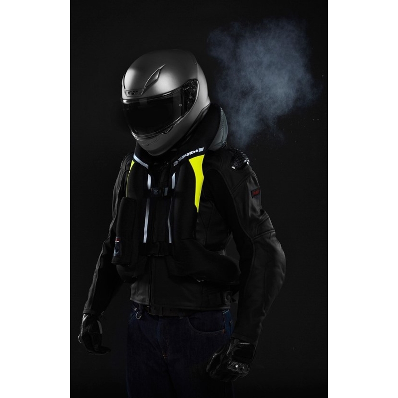 Zračni jopič SPIDI Air DPS CE črno-fluo rumene barve