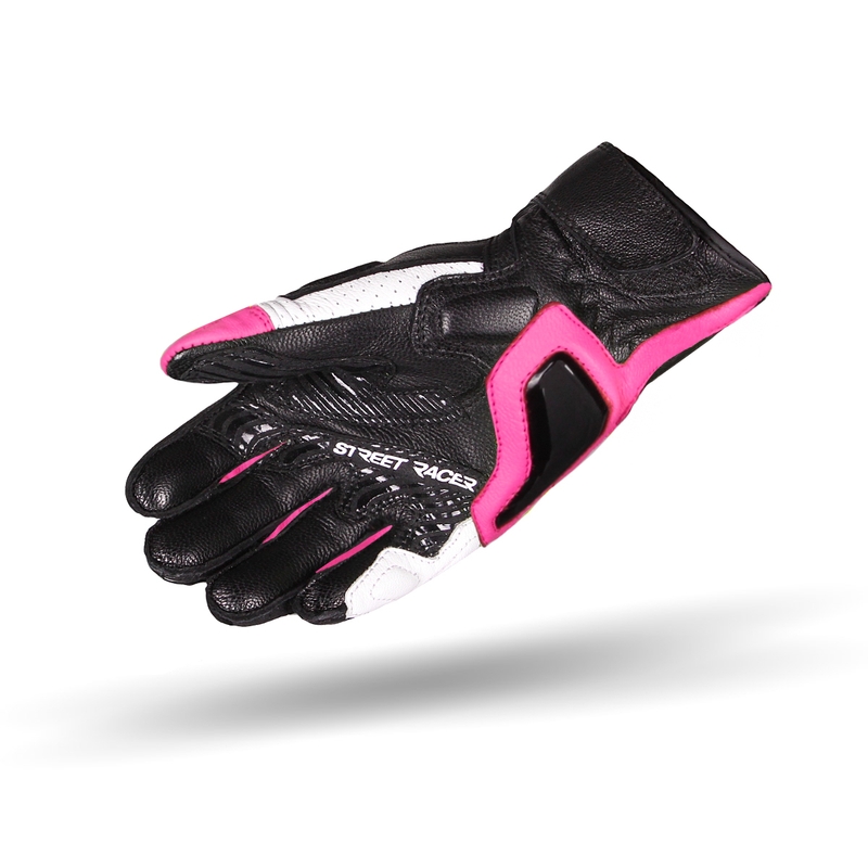 Ženske motoristične rokavice Street Racer XTR Black, White and Pink razprodaja