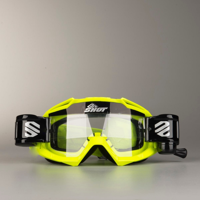 Motokros očala Shot Assault Roll-Off fluo rumena