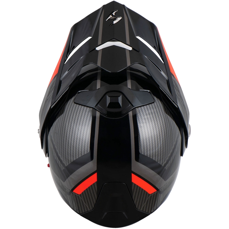 Motociklistična čelada Scorpion ADX-2 LEWIS z nagibom, črno-rdeča