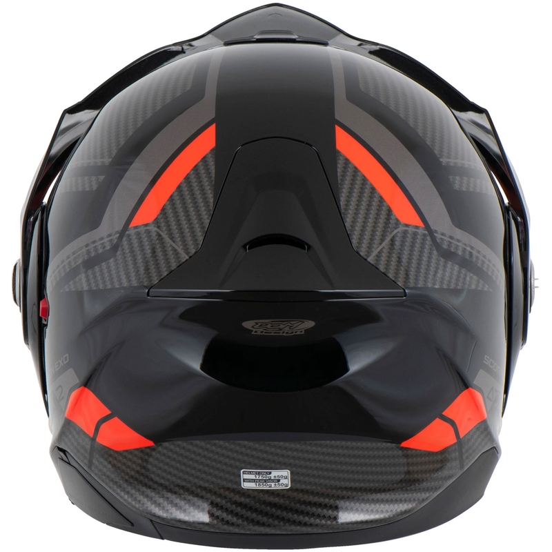 Motociklistična čelada Scorpion ADX-2 LEWIS z nagibom, črno-rdeča