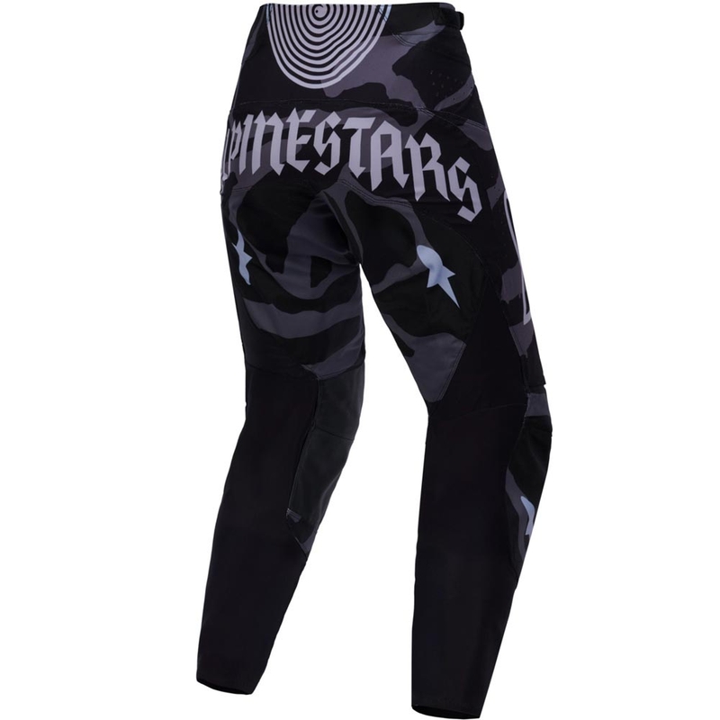 Motokros hlače Alpinestars Techstar Limited Edition Beast Coast sivo-črno-oranžne