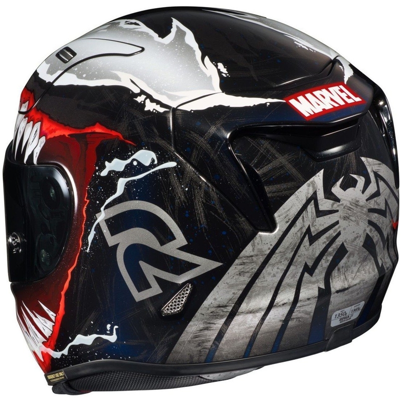 HJC RPHA 11 Venom II MC1 črno-bela-rdeča integralna motoristična čelada