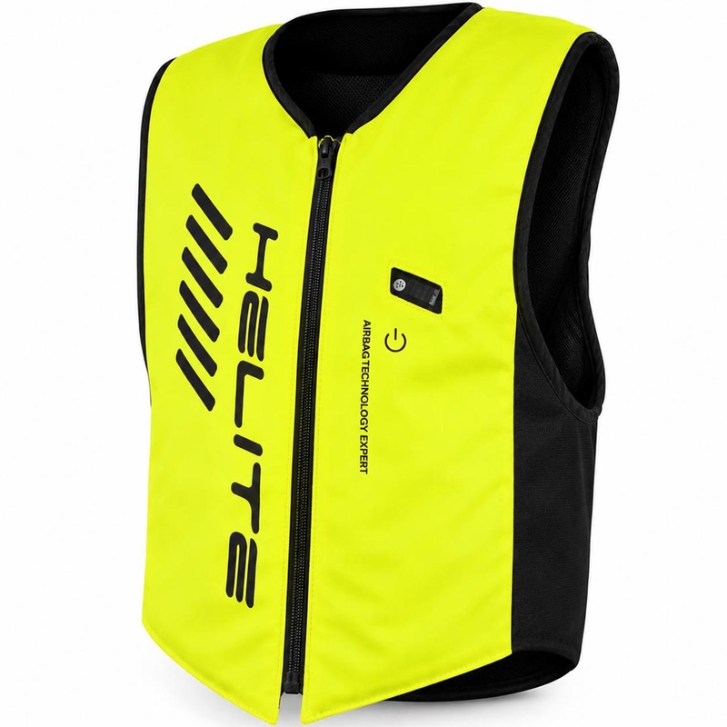 Zeleno-rumen jopič z zračno blazino Helite Double Turtle Hivis