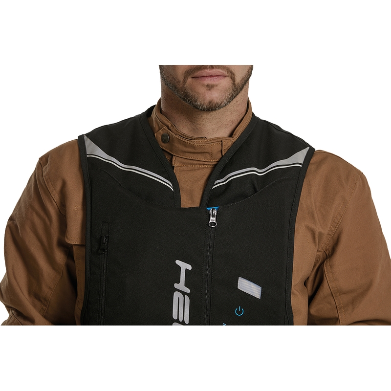 Zeleno-rumen jopič z zračno blazino Helite Double Turtle Hivis