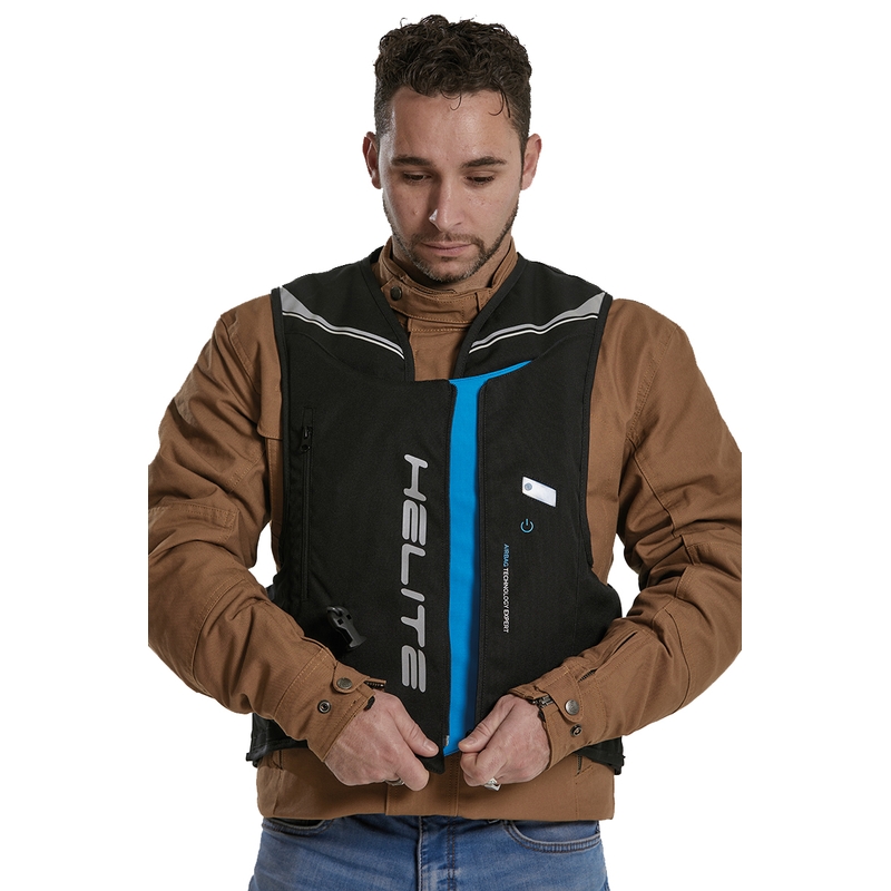 Zeleno-rumen jopič z zračno blazino Helite Double Turtle Hivis