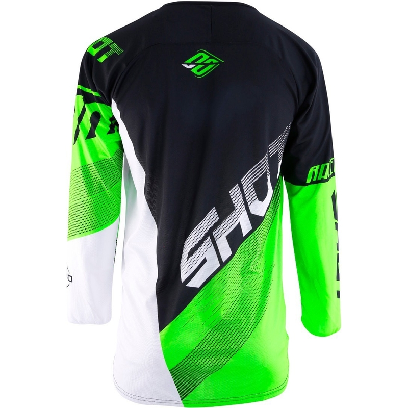 Motokros majica Shot DEVO Ultimate black-fluo green