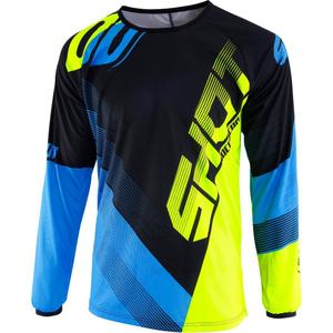 Motokros majica Shot DEVO Ultimate blue-fluo yellow razprodaja