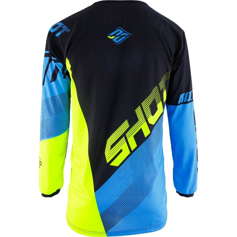 Motokros majica Shot DEVO Ultimate blue-fluo yellow razprodaja