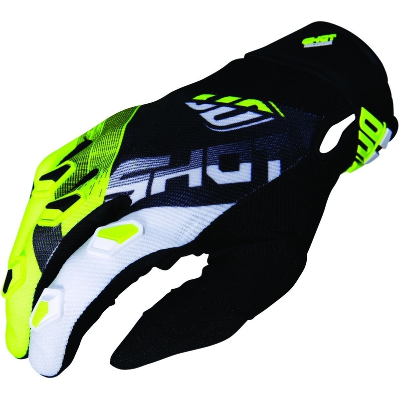 Motokros rokavice Shot DEVO Ultimate black-fluo yellow