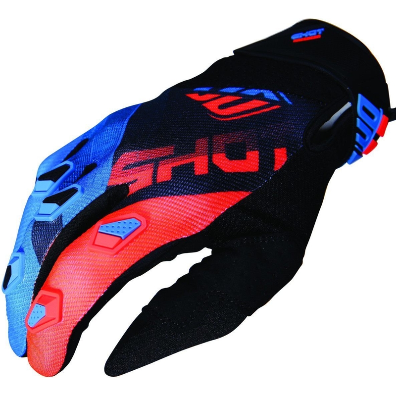 Motokros rokavice Shot DEVO Ultimate blue-fluo orange