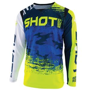 Motokros majica Shot CONTACT Counter blue-fluo yellow