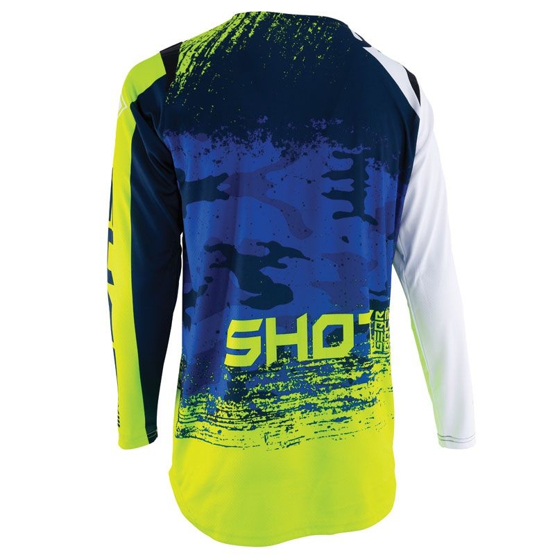 Motokros majica Shot CONTACT Counter blue-fluo yellow