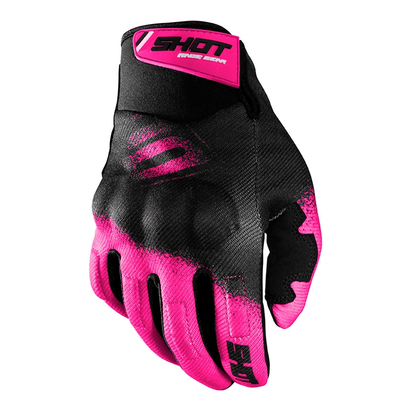 Motokros rokavice Shot DRIFT Smoke black-fluo pink
